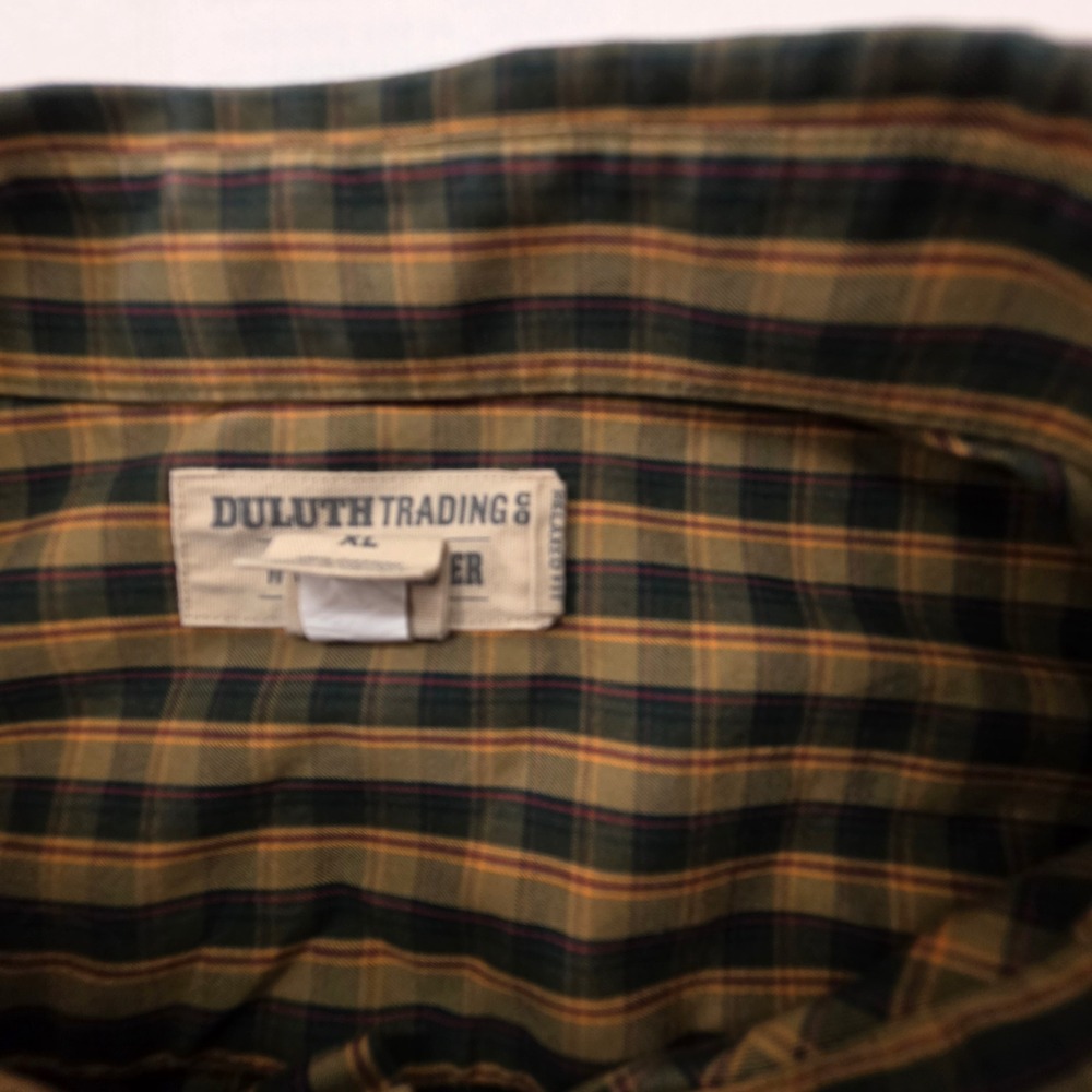 Duluth Trading Co Wrinkle Fighter Plaid Button Down Shirt Mens XL Relaxed Fit - Picture 5 of 8